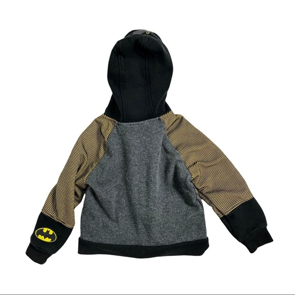 Batman Toddler Black & Yellow Full Zip Hoodie - Picture 7 of 13